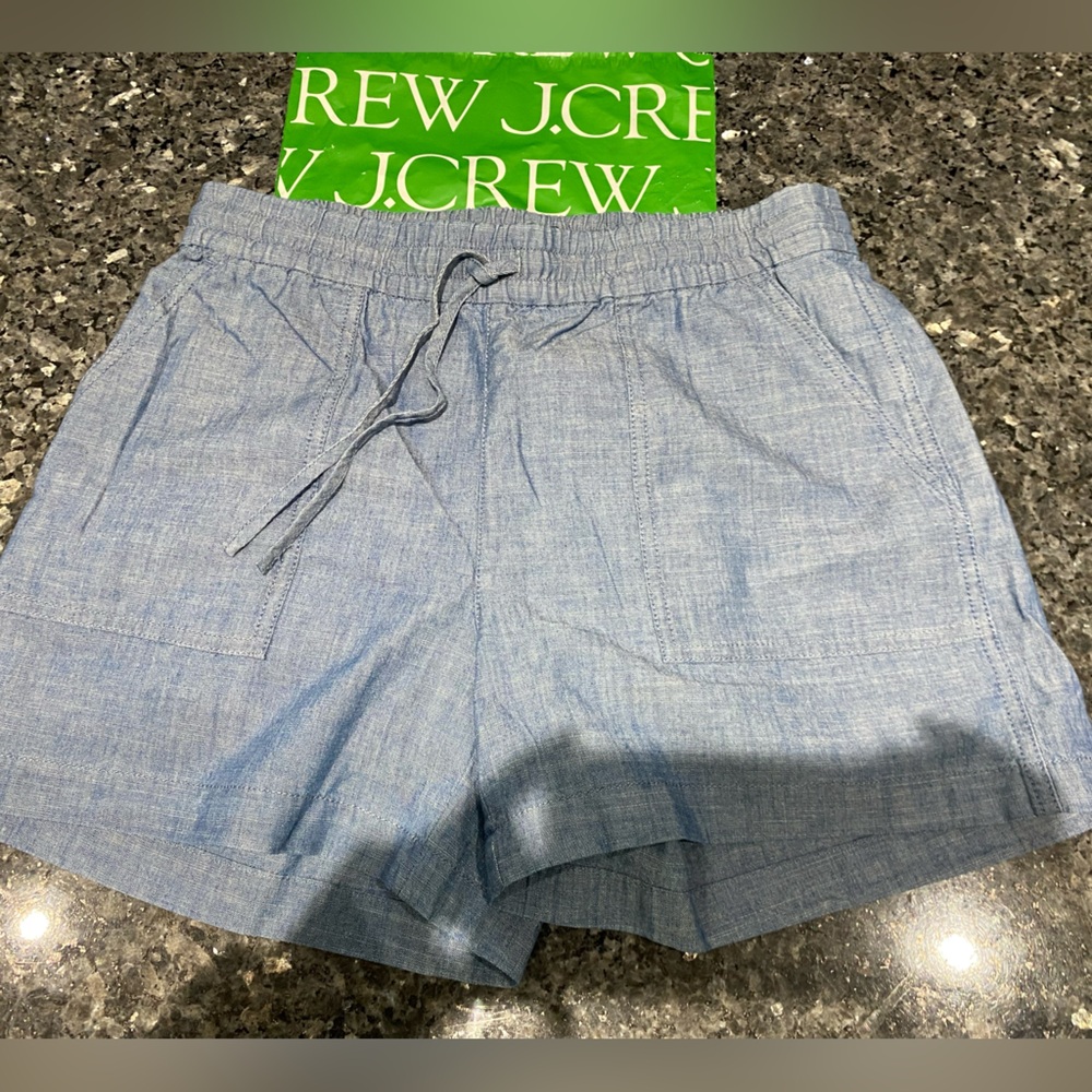 J Crew Factory cotton drawstring shorts